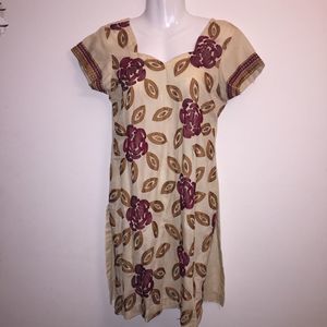 Elegant Embroidered Tunic Dress